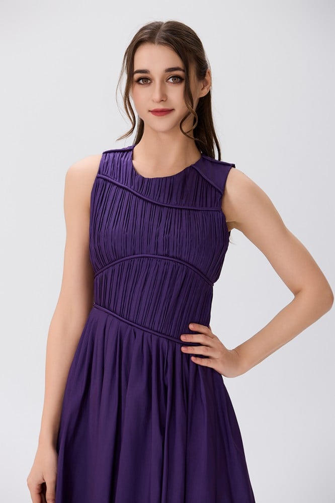 Satin dress with corset