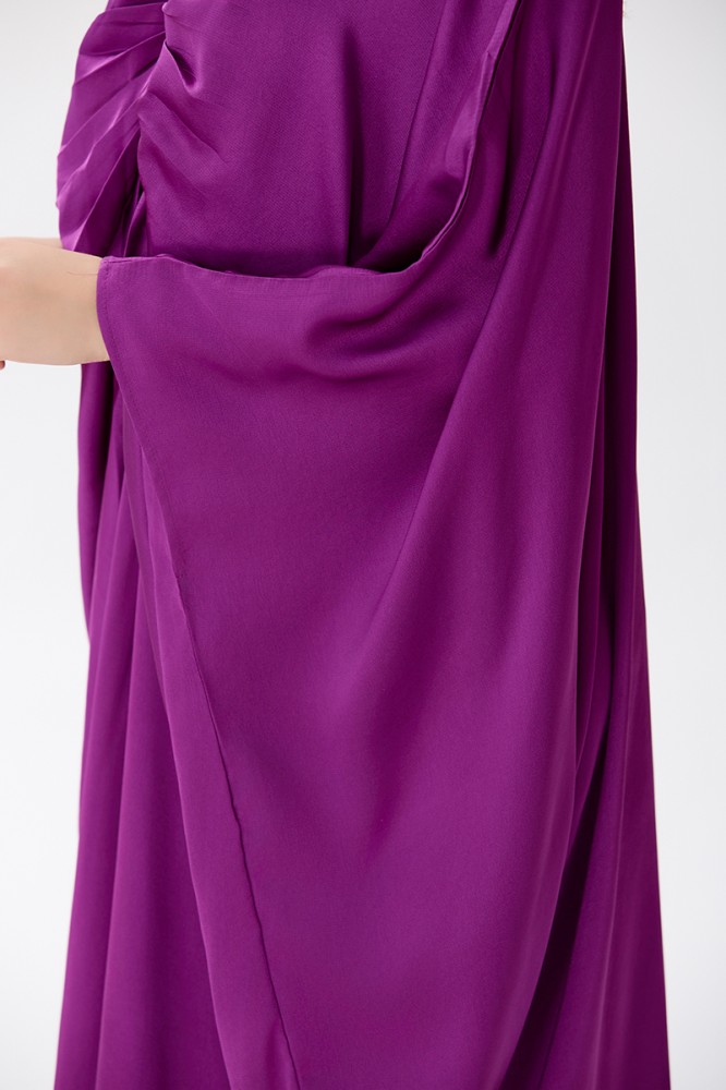 Galabeya satin with butterfly design