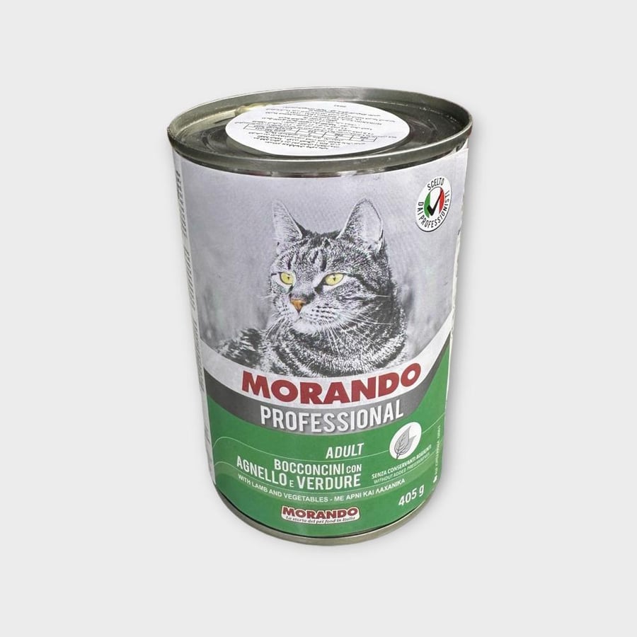MORANDO ADULT with lamp and vegetables 405g معلبات أكل قطط