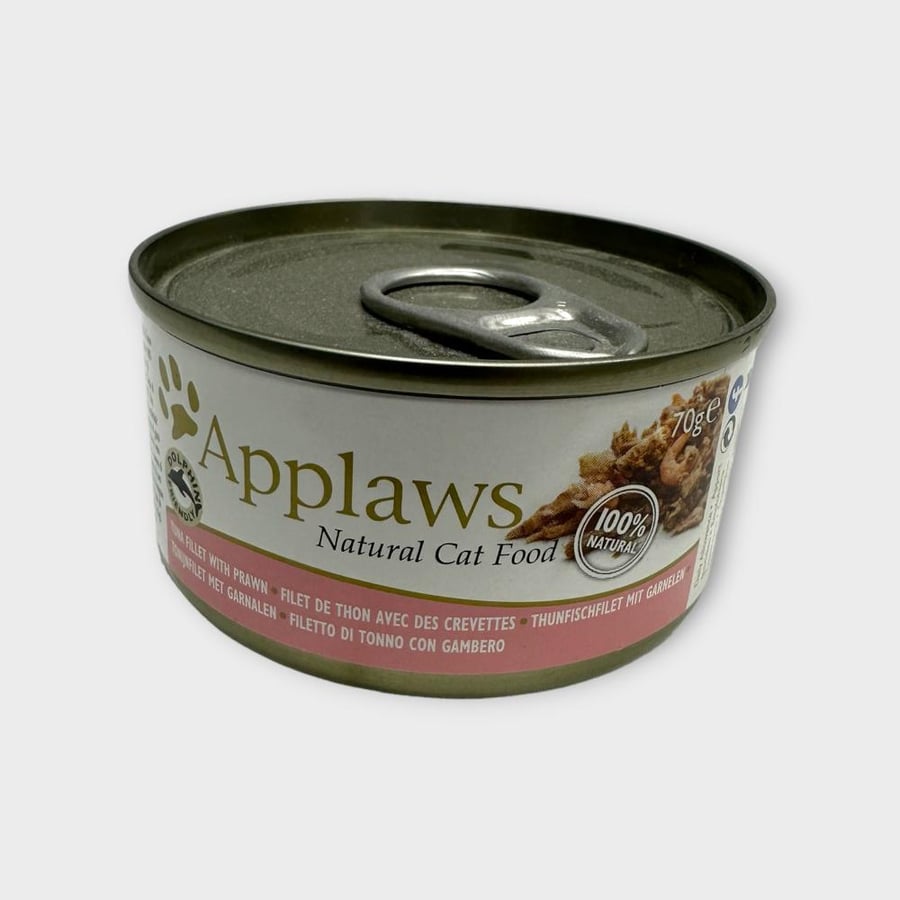 Applaws wet food Tuna Fillet with Prawn 70g معلبات أكل قطط