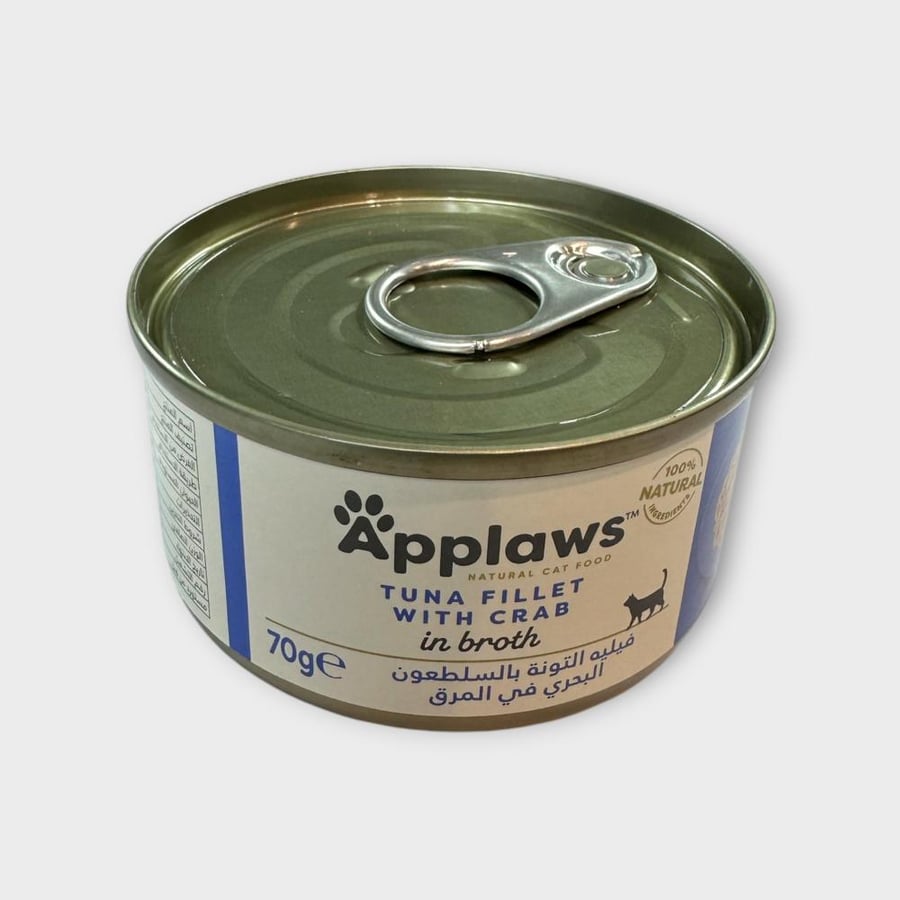 Applaws wet food Tuna with Crab 70g معلبات أكل قطط