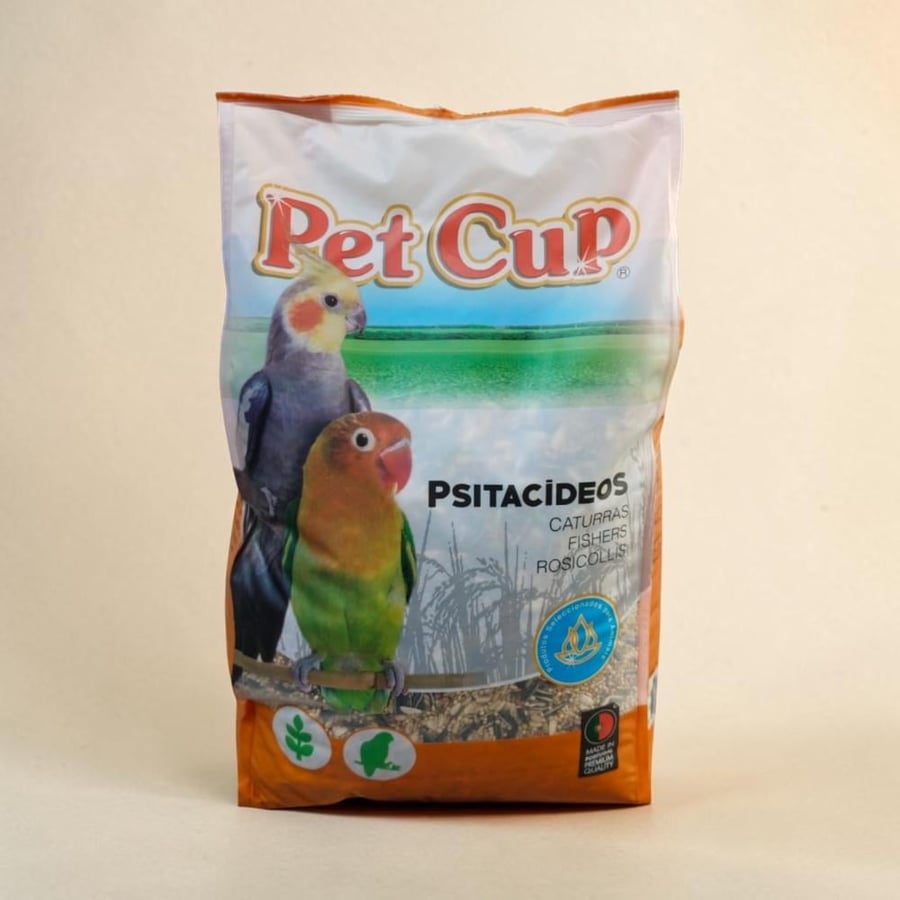 Pet Cup LOVEBIRDS 4kg أكل طيور الكروان والروز