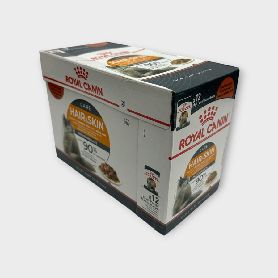 12-ROYAL CANIN FCN HAIR & SKIN CARE GRAVY 85G أكل قطط رطب
