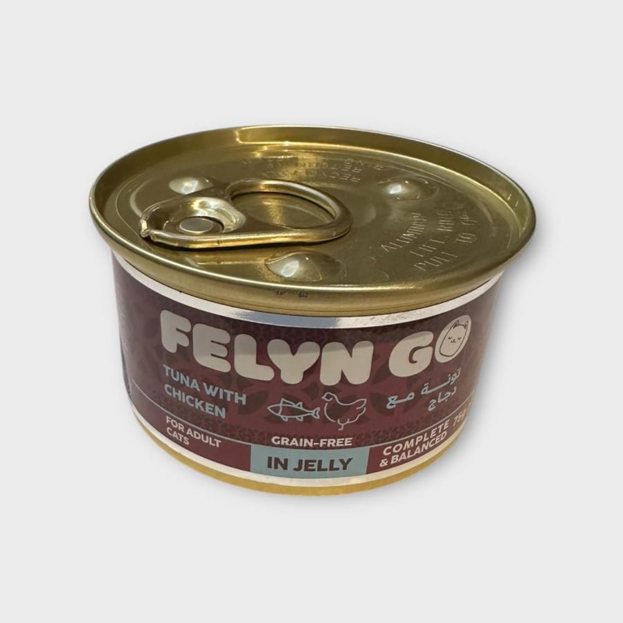 FELYN GO Tuna with Chicken in Jelly 75g معلبات أكل قطط