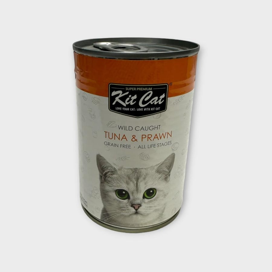 Kit Cat canned KC440 Tuna & Prawn 400g معلبات أكل قطط