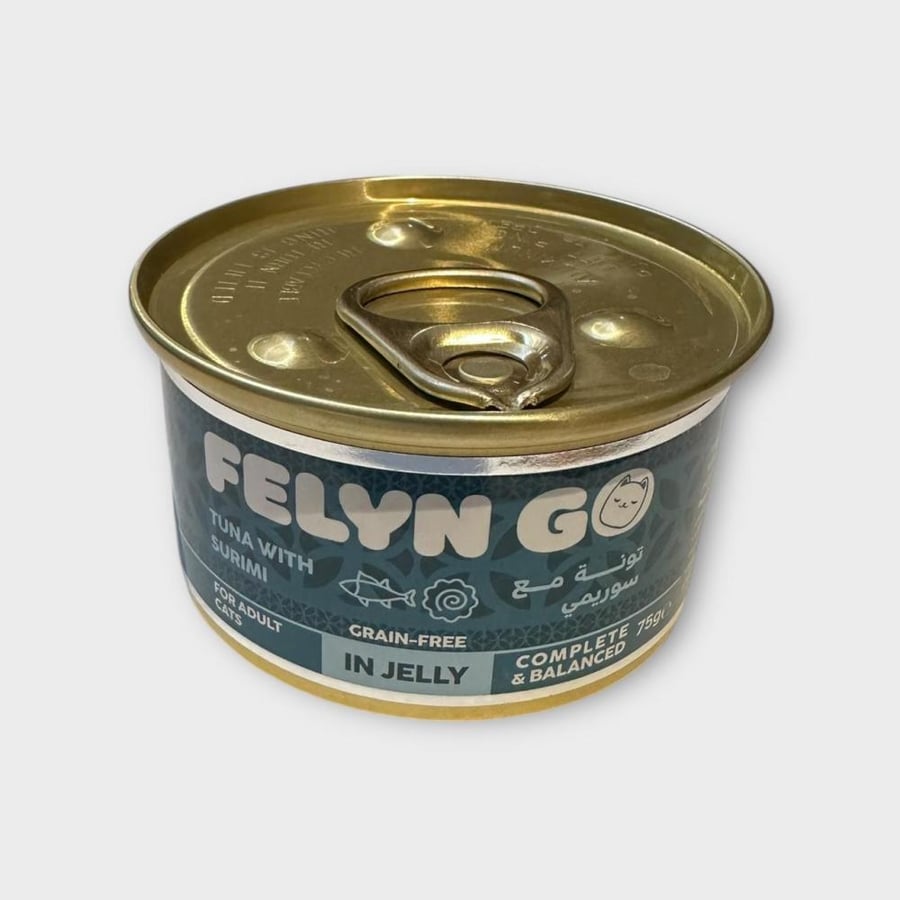 FELYN GO Tuna with Surim in Jelly 75g معلبات أكل قطط