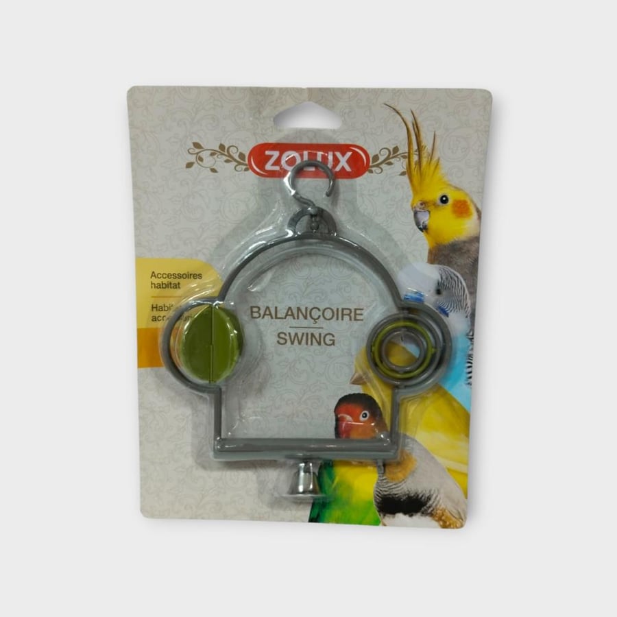 ZOLUX #134015 Plastic Swing with Toys BIRD TOY لعبة لطيور الزينة