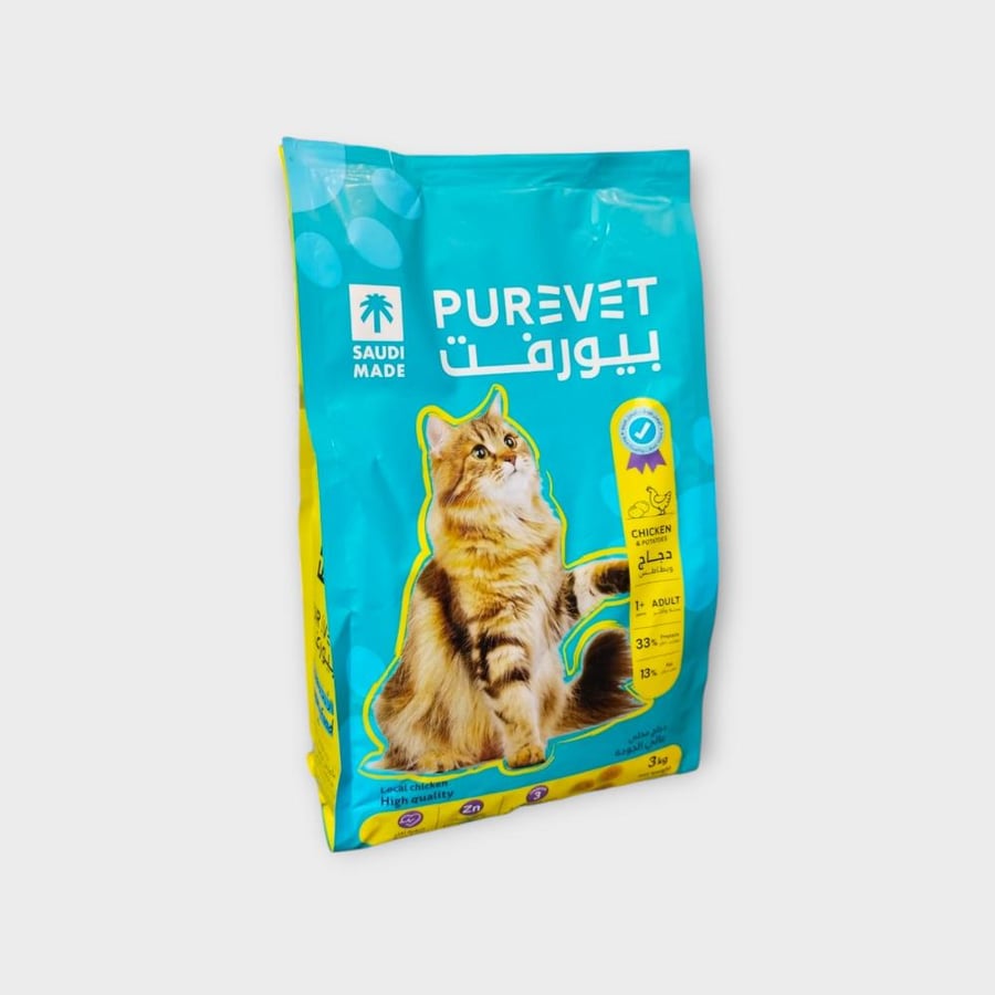 PUREVET ADULT 3kg أكل قطط جاف