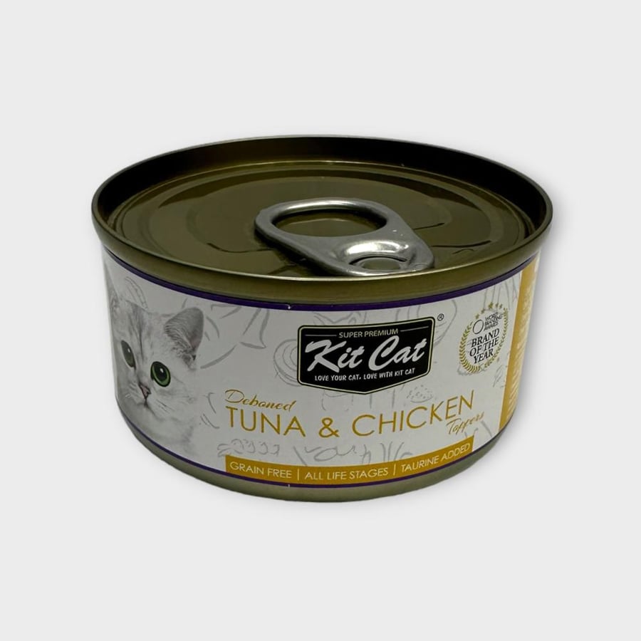 Kit Cat Deboned KC2256 Tuna & Chicken Toppers 80g معلبات أكل قطط