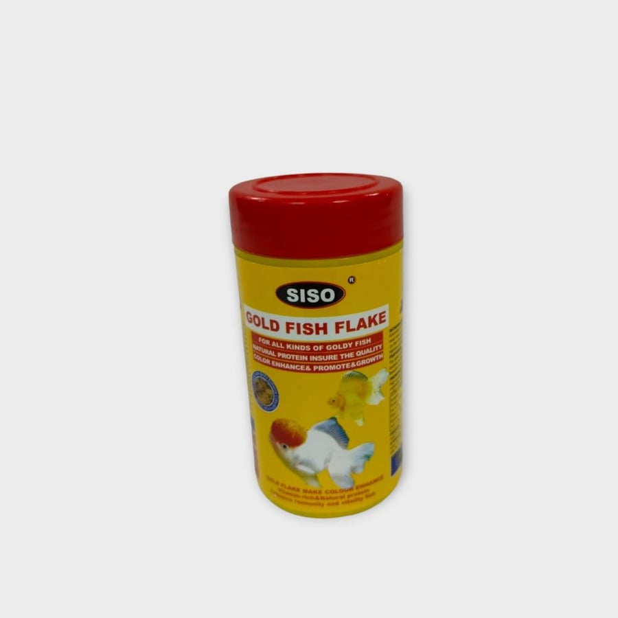 SISO GOLD FISH FLAKE 25G/100ML FISH FOOD أكل لأسماك الزينة