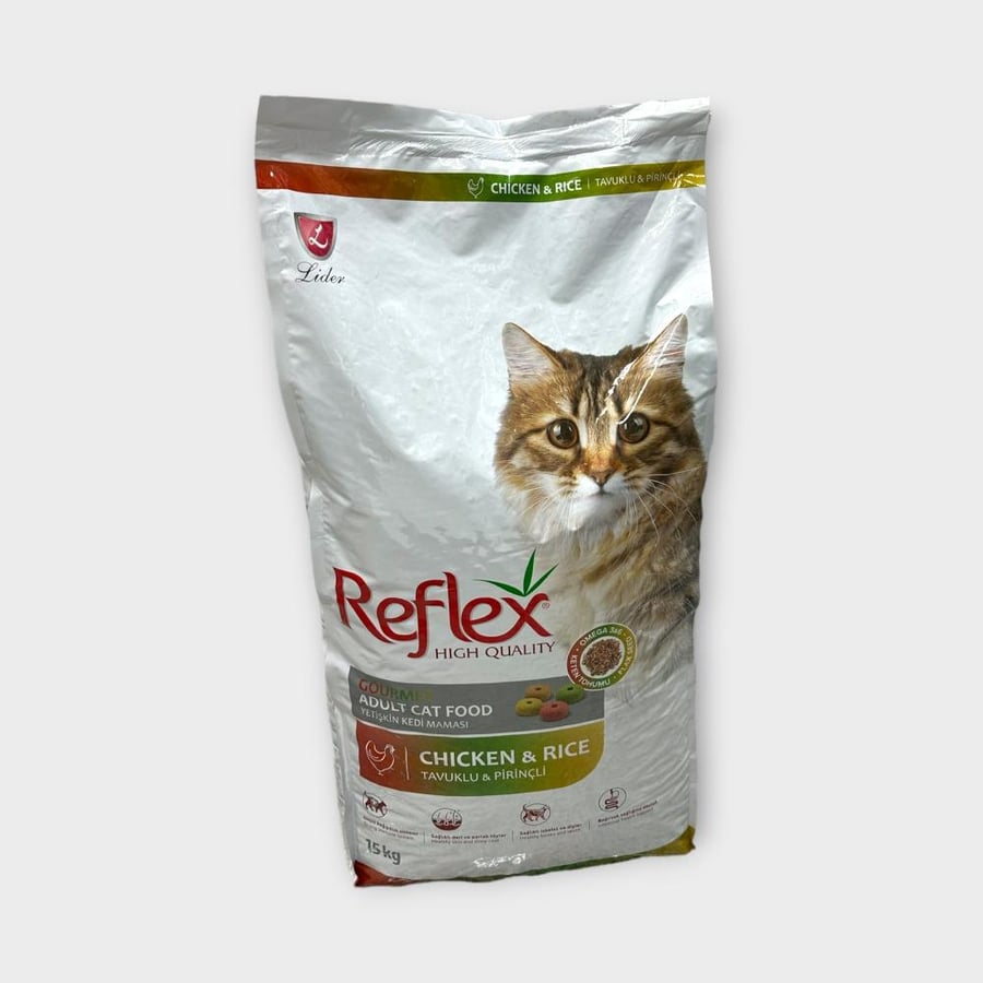 Reflex Adult Multicolor Chicken And Rice CAT FOOD 15KG أكل قطط جاف