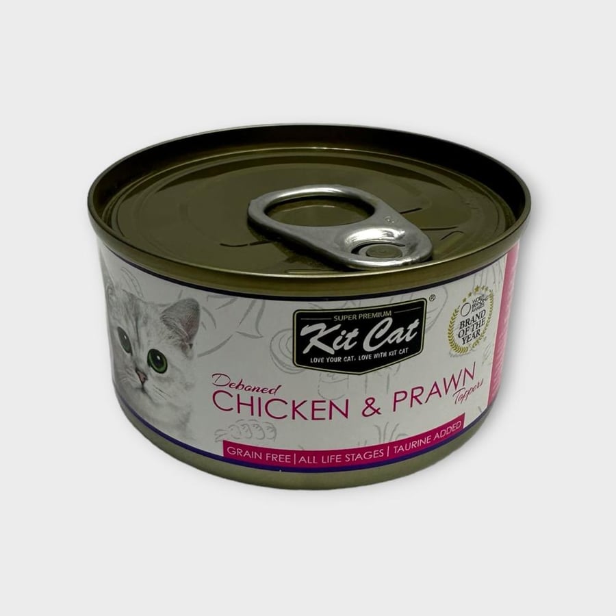 Kit Cat Deboned KC2232 Chicken & Prawn Toppers 80g معلبات أكل قطط