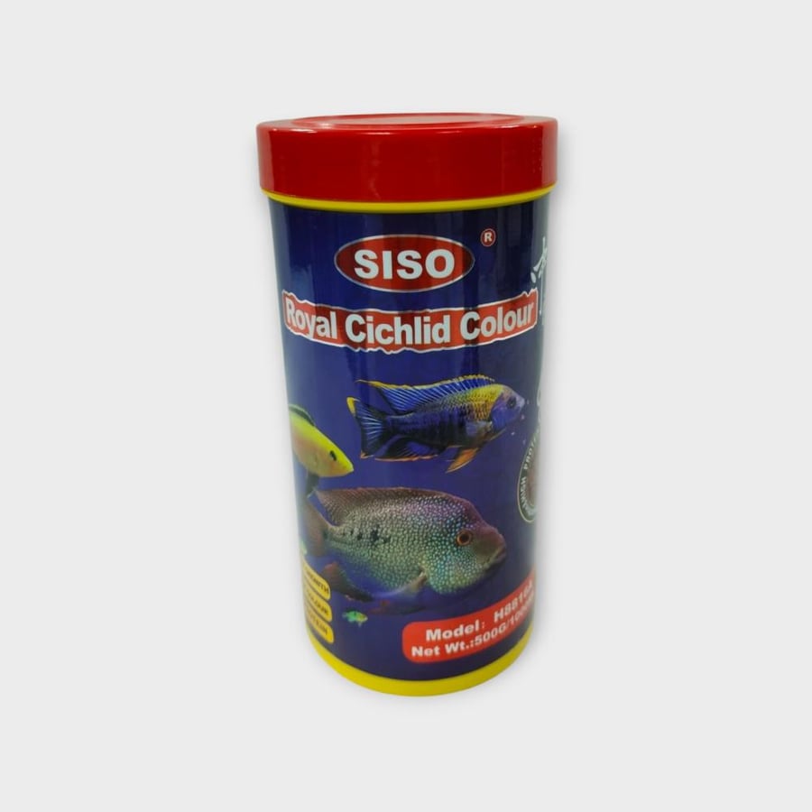 SISO Royal Cichlid Colour 500G/1000ML FISH FOOD أكل لأسماك الزينة