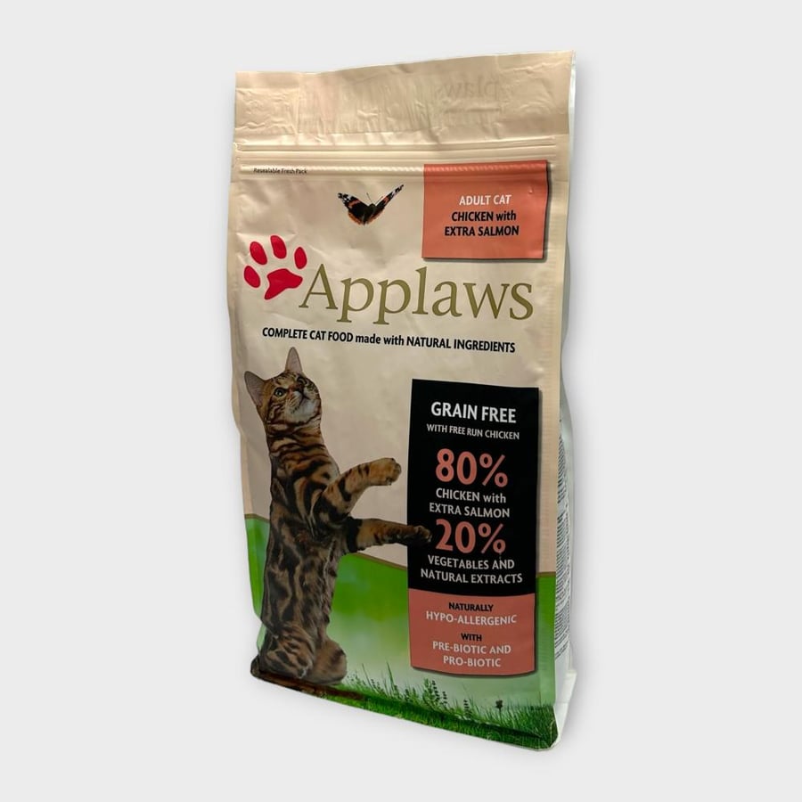 Applaws ADULT CHICKEN with extra SALMON 2kg أكل قطط جاف