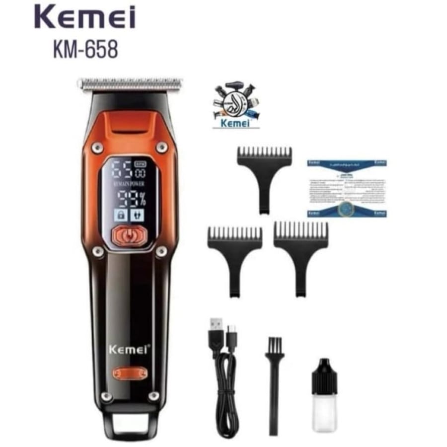 kemei 658 ماكينة بشاشه مربعة للدقن والتحديد زيرو