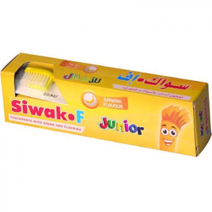 Siwak.f Toothpaste with banana flavor for kids - with free toothbrush