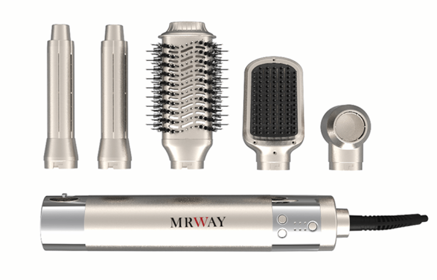 جهاز تصفيف الشعر الاحترافي متعدد الاستخدام فضي 5 في1 من MRWAY