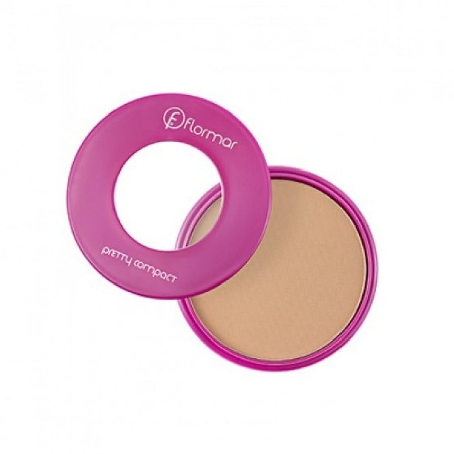 بودرة مضغوطة بريتي كومباكت ساندي بيج من فلورمار - Flormar Pretty Compact Powder 193 Sandy Beige