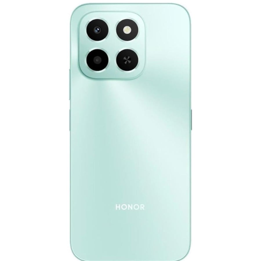 هاتف HONOR X6c بلون أزرق سيان مع كاميرات خلفية مربعة