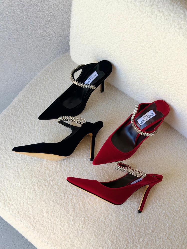 حذاء كعب بكريستال أنيق – Jimmy Choo