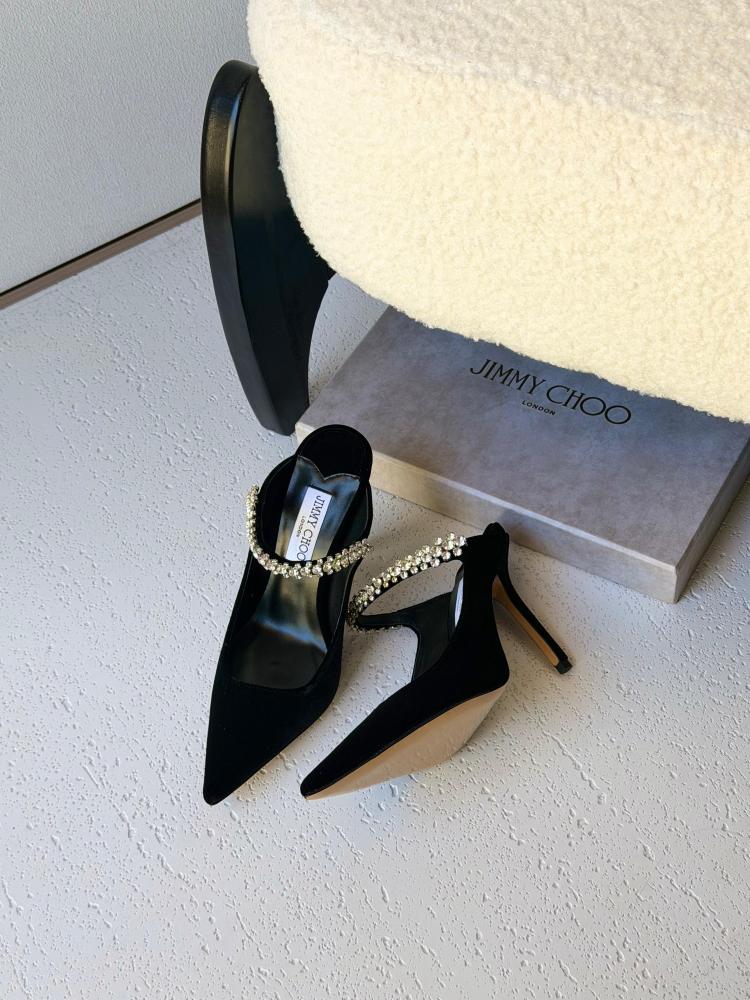 حذاء كعب بكريستال أنيق – Jimmy Choo