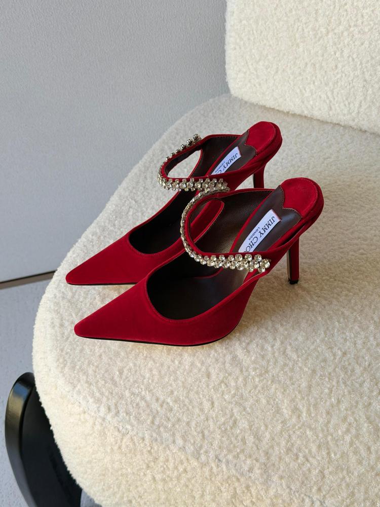 حذاء كعب بكريستال أنيق – Jimmy Choo
