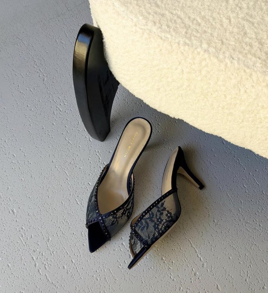 حذاء كعب بكريستال أنيق – Jimmy Choo