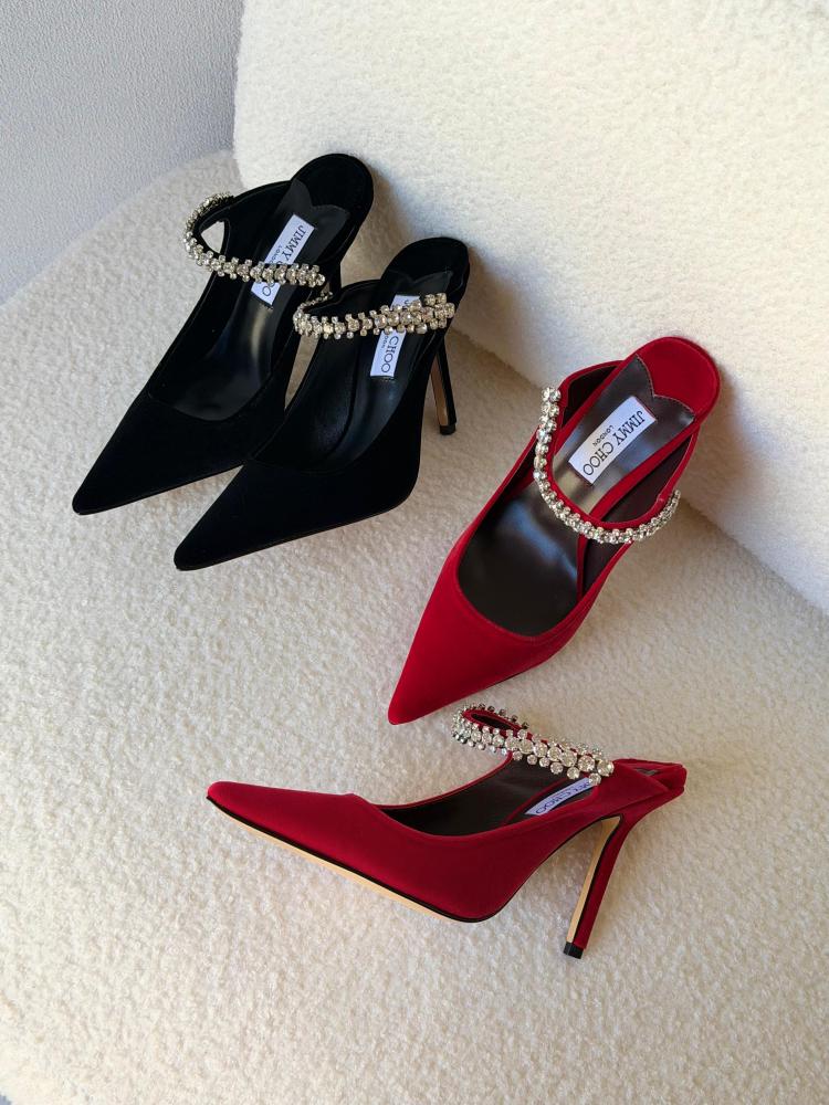 حذاء كعب بكريستال أنيق – Jimmy Choo