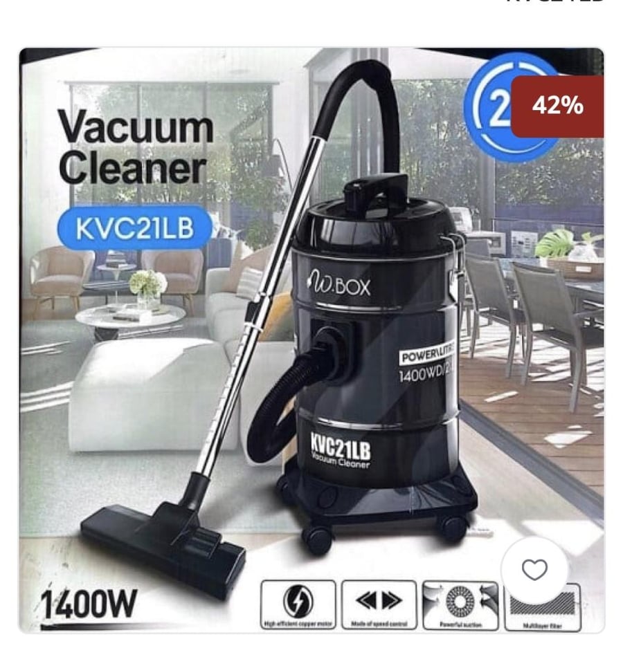 W Box vacuum cleaner 21 liters 1400 watts