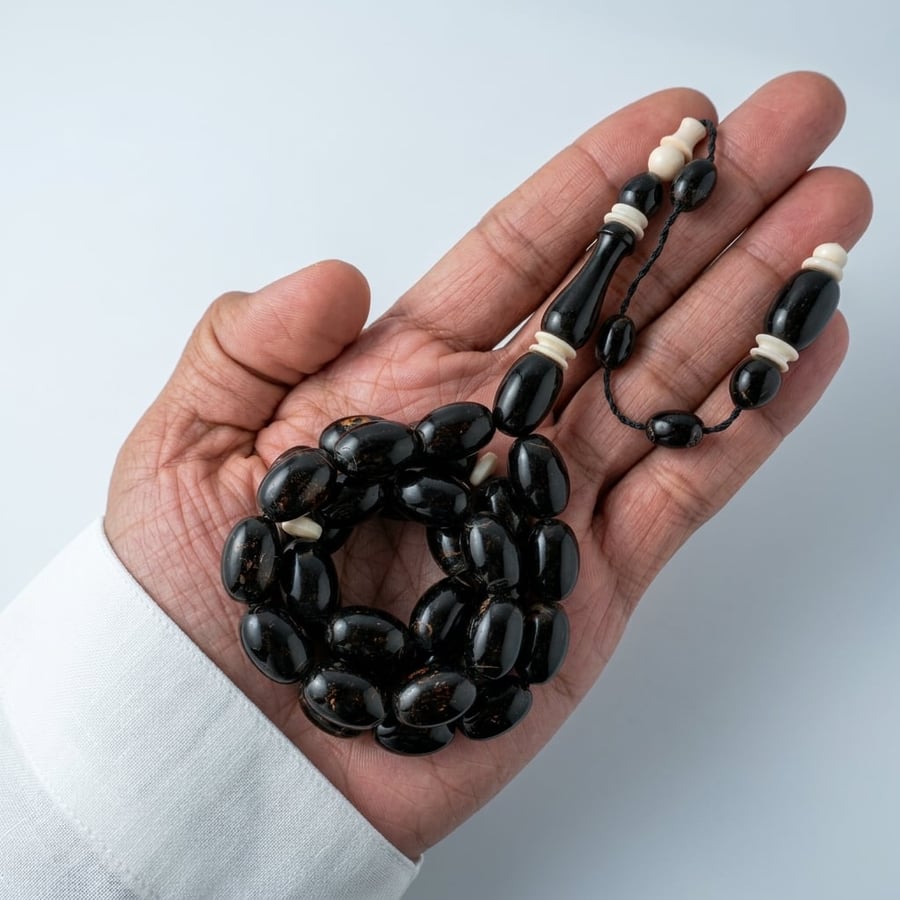 سبحة اليسر في اليد لإظهار حجم الخرز ١٠ ملي
