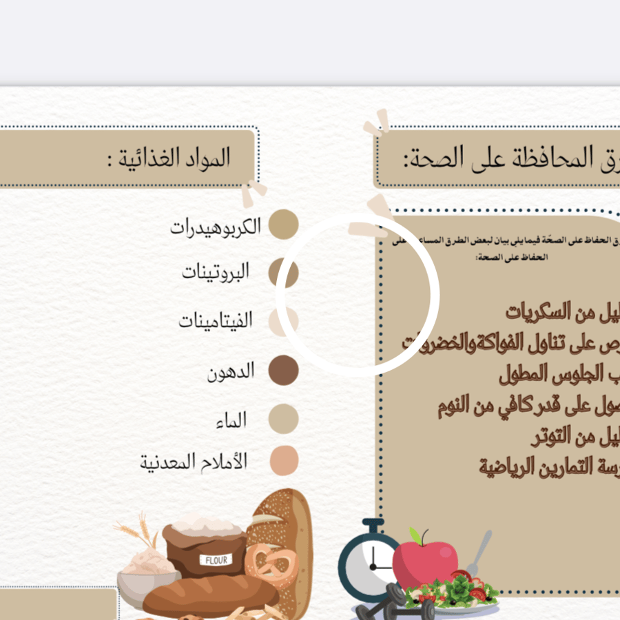 مطويه علوم صف رابع الصحه
