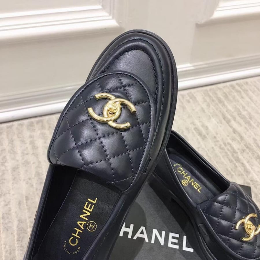 Chanel black with gold