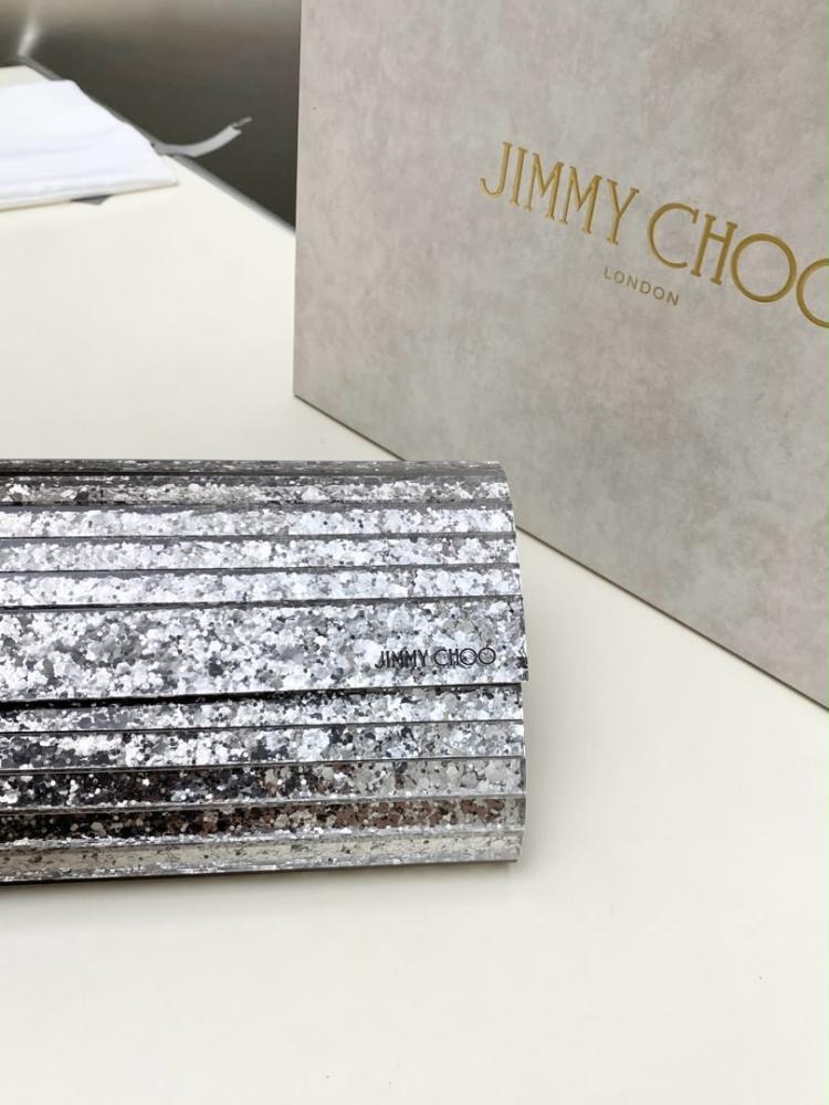 حقيبة Jimmy Choo 24cm لامعة مع صندوق العلامة التجارية