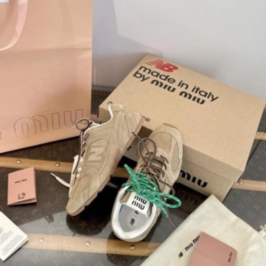 Miu Miu bag and sneakers