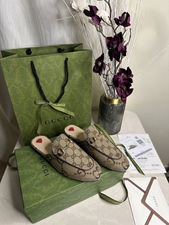 Gucci Princetown monogram mules