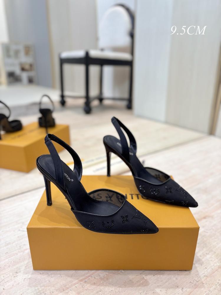 حذاء كعب عالي Lv heels بكعب 9 5 سم فوق صندوق العرض