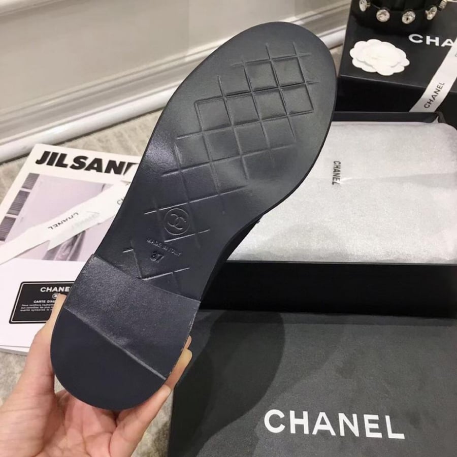 Chanel black with gold