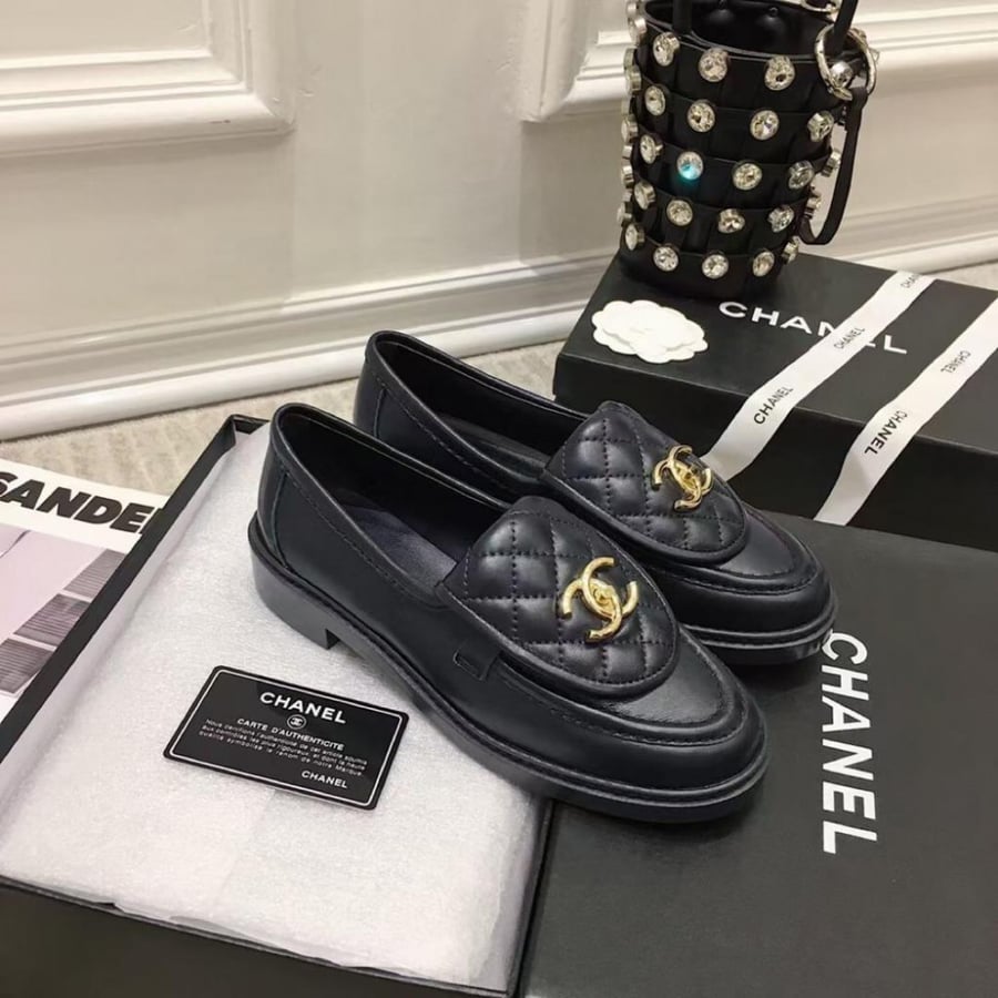 Chanel black with gold