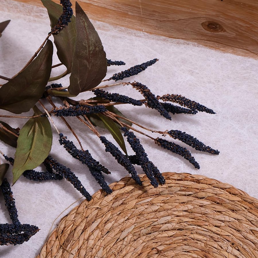 A large navy blue lavender branch