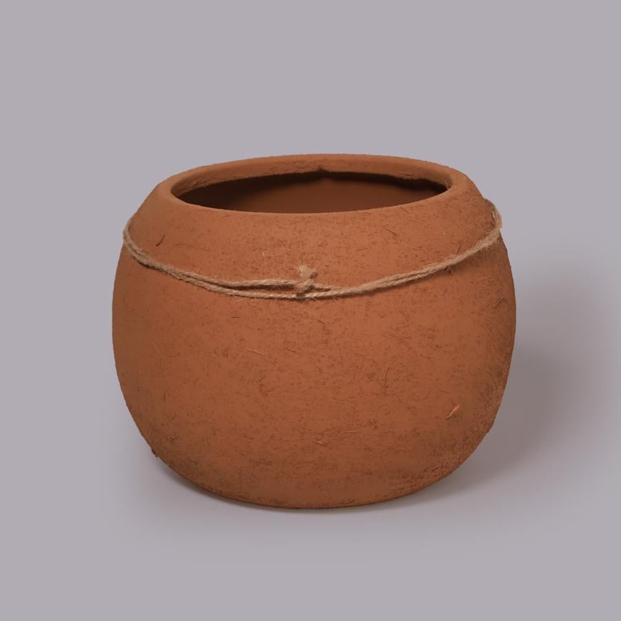 Brown ceramic vase