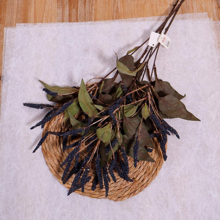 A large navy blue lavender branch