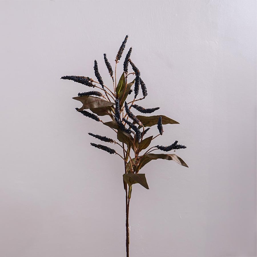 A large navy blue lavender branch