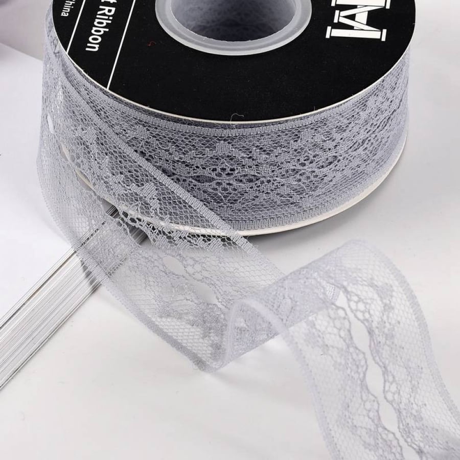 Gray lace fabric (25 meters)