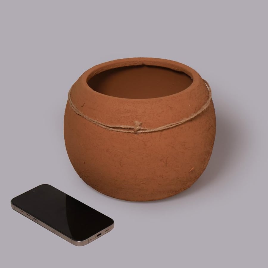 Brown ceramic vase