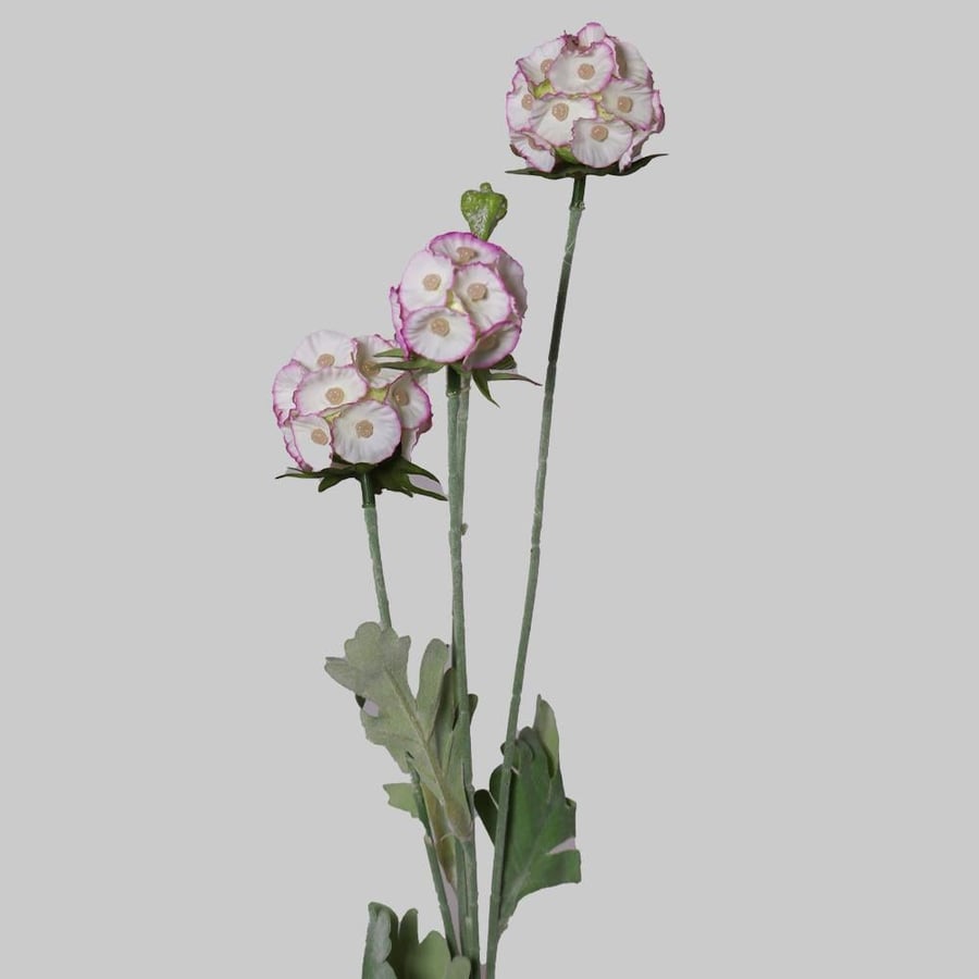 A round branch of light purple flowers
