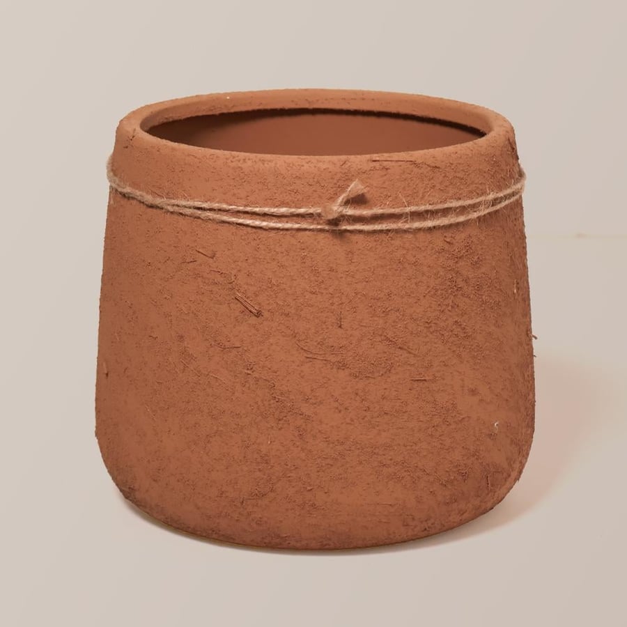 فازة سيراميك بني