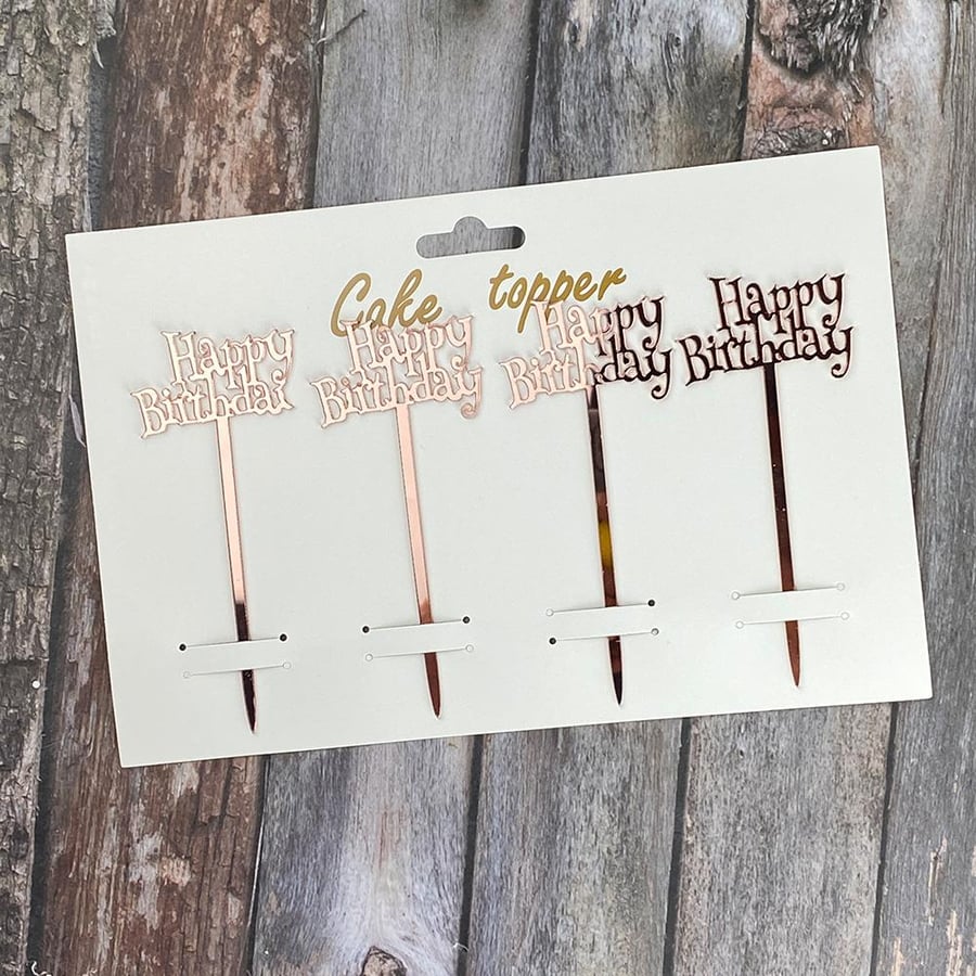 Mini Rose Gold Christmas Decorations Mirrors