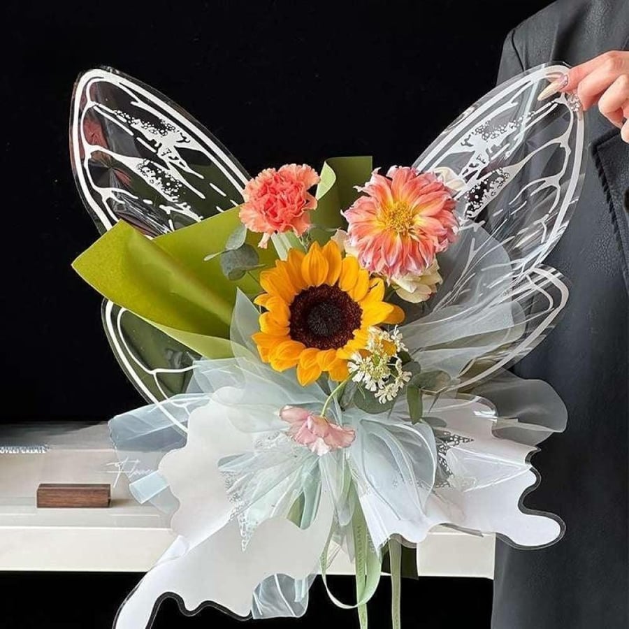 Yellow paper butterfly packaging (20 pieces)