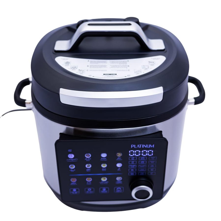 Platinum EPC 6170 Electric Pressure Cooker, Touchscreen Display with Colorful, 24 Pre-Set Cooking Programs, 6L, 1000 Watts - Black
