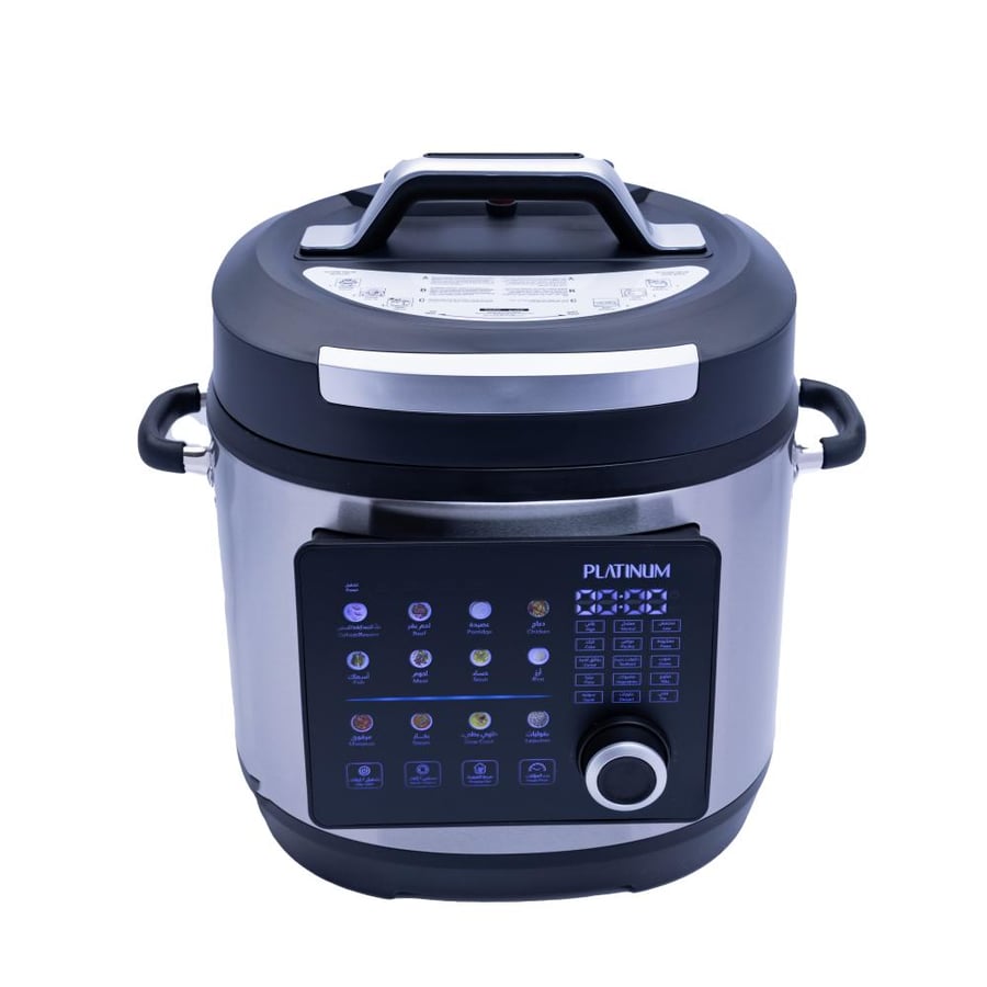 Platinum EPC 6170 Electric Pressure Cooker, Touchscreen Display with Colorful, 24 Pre-Set Cooking Programs, 6L, 1000 Watts - Black